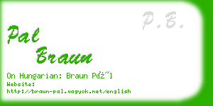 pal braun business card